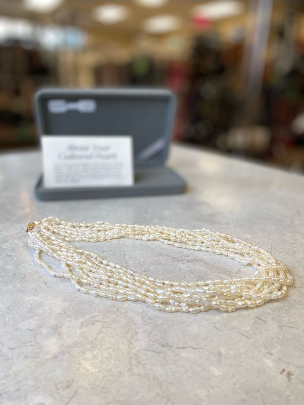 Multi-Strand Cream Freshwater Pearl Necklace - Luxury Women Jewelry